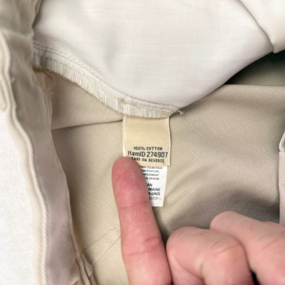 LL Bean Pants Womens Size 16 Tan Khaki Original Fit Straight Leg Casual NEW - Picture 8 of 10